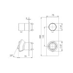Remer Element Bateria wannowo-natryskowa podtynkowa 2-drożna - element zewnętrzny Chrom ET92WB