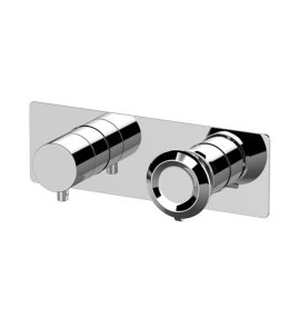 Remer Element Bateria wannowo-natryskowa podtynkowa 2-drożna - element zewnętrzny Chrom ET92ZWB