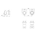 Remer Element Bateria wannowo-natryskowa podtynkowa 2-drożna - element zewnętrzny Chrom ET92ZPWB