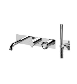 Remer Element Bateria wannowo-natryskowa podtynkowa z zestawem natryskowym 2-drożna - element zewnętrzny Chrom ET53D2WB