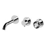 Remer Element Bateria wannowo-natryskowa podtynkowa bez zestawu natryskowego 3-drożna - element zewnętrzny Chrom ET54D3PWB
