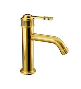 Remer Atelier Bateria umywalkowa jednouchwytowa bez korka Shiny Gold AL12DO