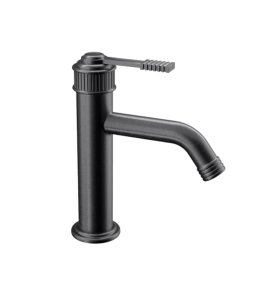 Remer Atelier Bateria umywalkowa jednouchwytowa bez korka Brushed Black Chrome AL12CFP 