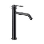Remer Atelier Bateria umywalkowa wysoka jednouchwytowa bez korka Brushed Black Chrome AL11LXLCFP