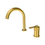 Remer Atelier Bateria umywalkowa jednouchwytowa dwuotworowa Brushed Gold AL57BG