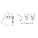 Remer Chrono Bateria wannowo-natryskowa podtynkowa bez zestawu natryskowego 2-drożna - element zewnętrzny Brushed Copper CH54D2PWBRP