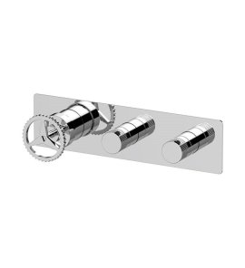 Remer Chrono Bateria wannowo-natryskowa podtynkowa 2-drożna - element zewnętrzny Chrom CH98D2WB