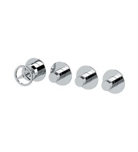 Remer Chrono Bateria wannowo-natryskowa podtynkowa 3-drożna - element zewnętrzny Chrom CH98D3PWB