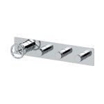 Remer Chrono Bateria wannowo-natryskowa podtynkowa 3-drożna - element zewnętrzny Chrom CH98D3WB