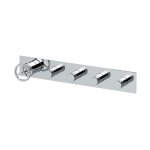 Remer Chrono Bateria wannowo-natryskowa podtynkowa 4-drożna - element zewnętrzny Chrom CH98D4WB