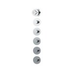 Remer Chrono Bateria wannowo-natryskowa podtynkowa 5-drożna - element zewnętrzny Visual Inox CH98D5PWBXV