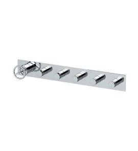 Remer Chrono Bateria wannowo-natryskowa podtynkowa 5-drożna - element zewnętrzny Chrom CH98D5WB