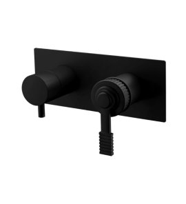 Remer Atelier Bateria wannowo-natryskowa podtynkowa 2-drożna - element zewnętrzny Matt Black AL92ZWBNO