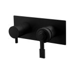 Remer Atelier Bateria wannowo-natryskowa podtynkowa 3-drożna - element zewnętrzny Matt Black AL93ZWBNO