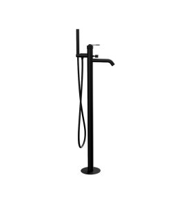 Remer Atelier Bateria wannowo-natryskowa wolnostojąca z zestawem natryskowym Matt Black AL08NO