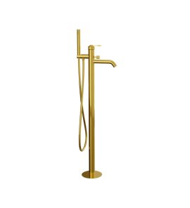 Remer Atelier Bateria wannowo-natryskowa wolnostojąca z zestawem natryskowym Shiny Gold AL08DO