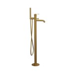 Remer Atelier Bateria wannowo-natryskowa wolnostojąca z zestawem natryskowym Brushed Gold AL08BG