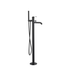 Remer Atelier Bateria wannowo-natryskowa wolnostojąca z zestawem natryskowym Brushed Black Chrome AL08CFP