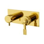 Remer Atelier Bateria wannowo-natryskowa podtynkowa 3-drożna - element zewnętrzny Shiny Gold AL93ZWBDO