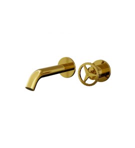 Remer Chrono Bateria umywalkowa jednouchwytowa 170 mm podtynkowa Shiny Gold CH15PDO