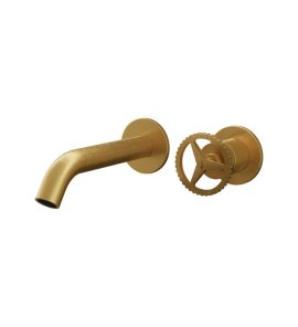 Remer Chrono Bateria umywalkowa jednouchwytowa 170 mm podtynkowa Brushed Gold CH15PBG
