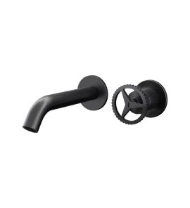 Remer Chrono Bateria umywalkowa jednouchwytowa 170 mm podtynkowa Brushed Black Chrome CH15PCFP