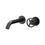 Remer Chrono Bateria umywalkowa jednouchwytowa 170 mm podtynkowa Brushed Black Chrome CH15PCFP