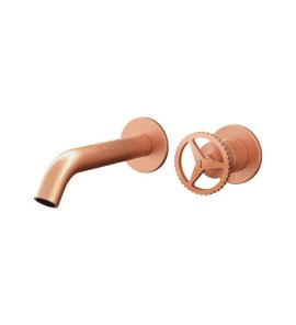 Remer Chrono Bateria umywalkowa jednouchwytowa 170 mm podtynkowa Brushed Copper CH15PRP