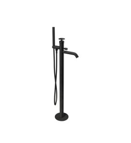 Remer Chrono Bateria wannowo-natryskowa wolnostojąca z zestawem natryskowym Matt Black CH08NO