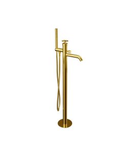 Remer Chrono Bateria wannowo-natryskowa wolnostojąca z zestawem natryskowym Shiny Gold CH08DO