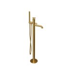 Remer Chrono Bateria wannowo-natryskowa wolnostojąca z zestawem natryskowym Brushed Gold CH08BG