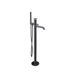 Remer Chrono Bateria wannowo-natryskowa wolnostojąca z zestawem natryskowym Brushed Black Chrome CH08CFP