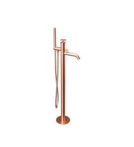 Remer Chrono Bateria wannowo-natryskowa wolnostojąca z zestawem natryskowym Brushed Copper CH08RP