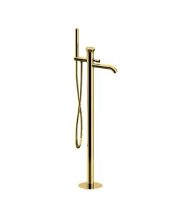 Remer Element Bateria wannowo-natryskowa wolnostojąca z zestawem natryskowym Shiny Gold ET08DO