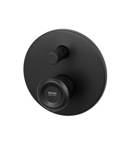 Remer Element Bateria wannowo-natryskowa podtynkowa 2-drożna - element zewnętrzny Matt Black ET09HLNO