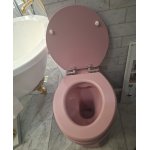 Burlington Bespoke Miska stojąca 47,5x36 z deską wolnoopadającą Confetti Pink P14PINK+S54CHR