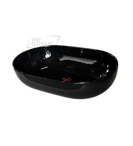 Flaminia App Umywalka stawiana na blat 62x40 cm Nero AP62ANER
