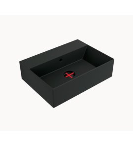      Flaminia Applight Umywalka Wisząca Czarny Mat 50x37x14 cm AP5037CAR WYPRZEDAŻ MAGAZYNOWA!!