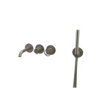 Remer Chrono Bateria wannowo-natryskowa podtynkowa z zestawem natryskowym 2-drożna - element zewnętrzny Visual Inox CH53D2PWBXV