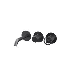Remer Chrono Bateria wannowo-natryskowa podtynkowa bez zestawu natryskowego 2-drożna - element zewnętrzny Brushed Black Chrome CH54D2PWBCFP
