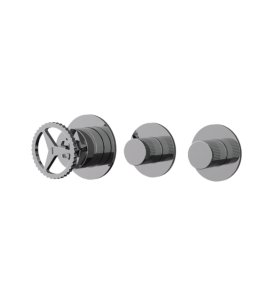 Remer Chrono Bateria wannowo-natryskowa podtynkowa 2-drożna - element zewnętrzny Visual Inox CH98D2PWBXV