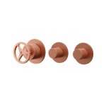 Remer Chrono Bateria wannowo-natryskowa podtynkowa 2-drożna - element zewnętrzny Brushed Copper CH98D2PWBRP