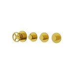 Remer Chrono Bateria wannowo-natryskowa podtynkowa 3-drożna - element zewnętrzny Shiny Gold CH98D3PWBDO