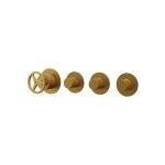 Remer Chrono Bateria wannowo-natryskowa podtynkowa 3-drożna - element zewnętrzny Brushed Gold CH98D3PWBBG