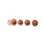 Remer Chrono Bateria wannowo-natryskowa podtynkowa 3-drożna - element zewnętrzny Brushed Copper CH98D3PWBRP