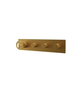 Remer Chrono Bateria wannowo-natryskowa podtynkowa 3-drożna - element zewnętrzny Brushed Gold CH98D3WBBG