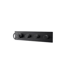 Remer Chrono Bateria wannowo-natryskowa podtynkowa 3-drożna - element zewnętrzny Brushed Black Chrome CH98D3WBCFP