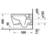   Duravit Bento Starck Box Miska bezrantowa 57x37,3 z deską wolnoopadającą biały połysk 45930920A1
