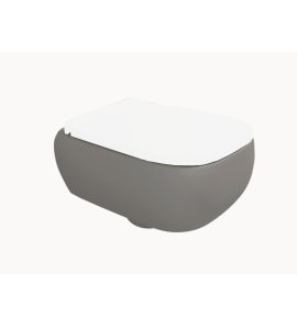 Flaminia Fluo Miska WC wisząca bezrantowa bez deski 48,5x39,5 cenere FU118GCEN