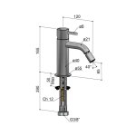 Hotbath Archie Bateria bidetowa jednouchwytowa Gun Metal PVD AR018.BGP